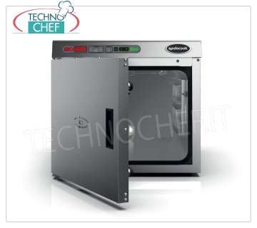SPIDOCOOK - Four électrique basse température et d'entretien CALDOLUX, Mod.SCH030 Four électrique pour la cuisson à basse température et la conservation des aliments cuits, gamme CALDOLUX, capacité 3 plateaux GN 1/1 (exclus), panneau de commande numérique, complet avec sonde à cœur, V.230 /, Kw.0.76, Poids 25 Kg, dim.mm.436x645x409h