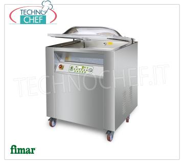 Machine professionnelle à chambre sous vide, barre de soudure 50 cm, chambres 52x52x22h cm, mod.CAM 500C TOP MACHINE D'EMBALLAGE SOUS VIDE NUMÉRIQUE PROGRAMMABLE sur MOBILE avec ROUES, Marque FIMAR, TOP Line, CHAMBRE de mm.520x520x220h, BARRE DE SOUDAGE de 500 mm, POMPE À VIDE de 20 m³ / h, V.230 / 1, Kw.1,1, Poids 107 Kg, dim.mm.610x630x1050h