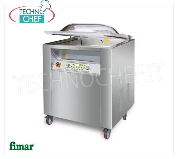 Machine professionnelle de chambre à vide, 2 barres de soudure 70 cm, chambre 72x57x22h cm, CAM 700C TOP MACHINE D'EMBALLAGE SOUS VIDE NUMÉRIQUE PROGRAMMABLE sur MOBILE, Marque FIMAR, TOP Line, CHAMBRE mm.720x570x220h, 2 BARRES D'ÉTANCHÉITÉ 700 mm, POMPE À VIDE 40 m³ / h, V.230 / 1-400 / 3 + N, Kw .1,5, Poids 160 Kg, dim.mm.840x680x1050h