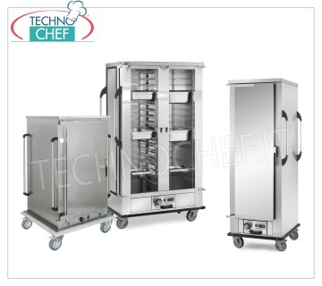 Chariots chauds pour remise en température et maintien aliments cuits 