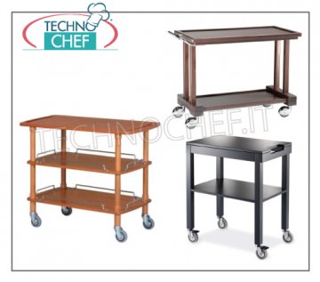 chariots de service en bois 