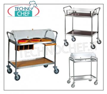 chariots desserts et fromages en bois 