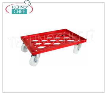 Technochef - CHARIOT pour CONTENEURS pâte à PIZZA de 60x40 cm, mod CB1449 Chariot en ABS pour cassettes à pizza de mm 600x400, dim.mm.620x420x165h