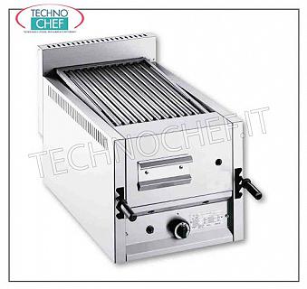 GRIL EN PIERRE DE LAVE À GAZ, 1 MODULE SUPÉRIEUR avec ZONE DE CUISSON mm 365x535 GRIL EN PIERRE A GAZ LAVE, VERSION SUPÉRIEURE, 1 MODULE avec ZONE DE CUISSON de 365x535 mm, COMPLET AVEC GRILLE UNIVERSELLE, puissance thermique 13 Kw - dimension extérieure mm. 470x700x430h