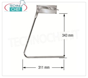 Technochef - Paire de supports C, Cod.CLHIGH Paire de supports en forme de C, dim.mm 311x343h.