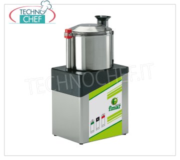 FIMAR - Technochef, Cutter professionnel en acier inoxydable avec bol de 8 litres, Mod.CL8 Cutter professionnel en acier inoxydable avec bol de 8 litres, 1 vitesse, 1400 tr / min, V.400 / 3 + N, Kw.0,75, Poids 19 Kg, dim.mm.240x310x595h