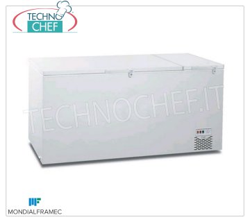 Congélateur coffre horizontal, 863 lt., Mod.COM99 Congélateur coffre horizontal, MONDIAL FRAMEC, capacité 863 lt, extérieur blanc, température -18/-25°C, V 230/1, Kw 0,45, Poids 117 Kg, dim.mm.2010x840x967h