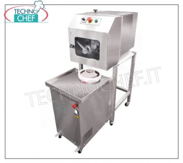Diviseuse-bouleuse de pâte : pizza, piadina, pain, tailles de 50 à 300 gr, Automatique, Professionnelle Diviseuse-bouleuse automatique pour pizza ou pâte à pain, pour formats de 50 à 300 gr, V.400/3+N,, Kw.1,3+1,7, Poids 151 kg, dim.mm.660x880x1490h