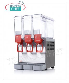 Distributeurs de boissons réfrigérées Distributeur de boissons réfrigérées avec 3 cuves de 5 litres, V.230 / 1, dimensions mm 370x400x550h