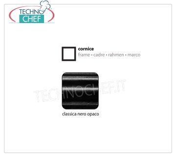 Cadre noir mat classique CRAL9005 Cadre avec support en verre, couleur `` noir mat classique '', dimensions 780x780x7h mm
