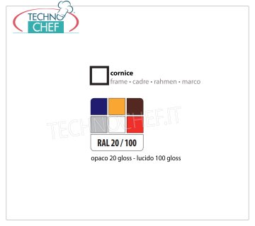 Cadre peint en couleurs RAL Cadre avec porte-verre, peint en couleurs mates brillantes RAL 20, dimensions 780x780x7h mm