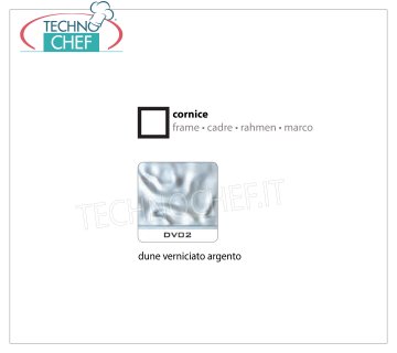 Cadre peint argent Dune DV02 Cadre avec support en verre, couleur `` Dune '' peint en argent, dimensions 600x600x7h mm