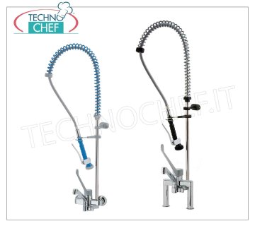 Robinets mitigeurs avec douche suspendue 