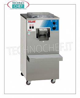 TECHNOCHEF - Congélateur batch professionnel pour glace et granit, capacité lt.4, Mod.GEL20 CONGÉLATEUR VERTICAL À CYLINDRE POUR ICE CREAM et GRANITE sur les meubles avec EXTRACTION AUTOMATIQUE, CAPACITÉ DE MÉLANGE CYCLE 4,0 l, production horaire: ICE CREAM 20 l, GRANITE 40 l, refroidissement par air, V.400 / 3 + N, Kw 2, 2, dimensions 460x510x960h mm