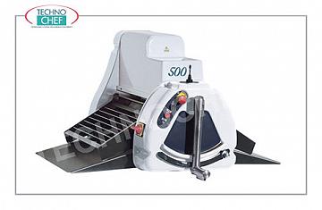 Technochef -50 cm comptoir avec CYLINDRES - mod. SF500B04M Lame BANCO manuelle SANS COURROIES, largeur de cylindre 500 mm, V 380/3, Kw 0.26, poids 110 Kg, dim.mm.1110X970X610h