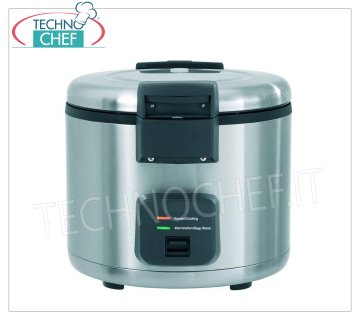 CUISEUR À RIZ EN ACIER INOXYDABLE pour environ 40 PORTIONS, avec fonction WARM, capacité de 8 litres