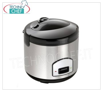 CUISEUR À RIZ EN ACIER INOXYDABLE pour environ 10 PORTIONS avec fonction WARM, capacité de 1,8 litre