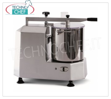 TECHNOCHEF - Cutter Professionnel avec bol de 8 litres, Mod.C3 Coupe-table professionnel avec bol de 8 litres, 1 vitesse (730 tr / min), V 230/1, Kw 1,15, poids 24,9 Kg, dim. mm 710x320x850h.