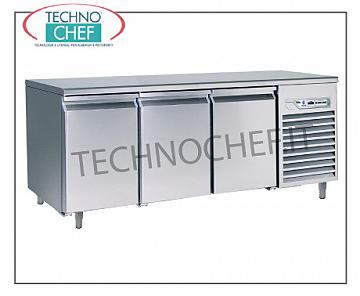 Tables réfrigérées amovibles Table réfrigérée amovible, 3 portes, ventilée, temp. -2°+8°, 441 litres