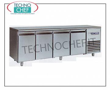 Tables réfrigérées amovibles Table réfrigérée amovible, 4 portes, ventilée, temp. -2°+8°, 600 litres