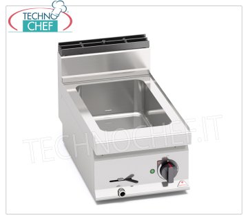 TECHNOCHEF - Bain-Marie Électrique Professionnel à Poser, Capacité 1 x GN 1/1, Mod.E7BM4B BAIN MARIE ÉLECTRIQUE de la COMPTOIR, BERTOS, Ligne MACROS 700, Série CONSTANT, avec cuve pour 1 plateau GN 1/1 (non inclus), V.230/1, Kw.1.2, Poids 17 Kg, dim.mm.400x700x290h