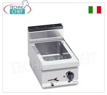 TECHNOCHEF - Bain-Marie Électrique Professionnel à Poser, Capacité 1 x GN 1/1, Mod.E7BM4B COMPTOIR ÉLECTRIQUE BAIN MARIE, BERTOS, Ligne MACROS 700, Série CONSTANT, avec cuve pour 1 bac GN 1/1 (exclu), V.230/1, Kw.1.2, Poids 17 Kg, dim.mm.400x700x290h