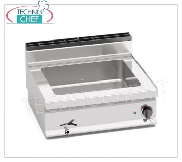 TECHNOCHEF - Bain-marie électrique de paillasse professionnel, Capacité 2 x GN 1/1, Mod.E7BM8B BAIN MARIE ÉLECTRIQUE À COMPTOIR, Ligne BERTOS, MACROS 700, Série CONSTANT, avec réservoir pour 2 bacs GN 1/1 (non inclus), V.230/1, Kw.2,4, Poids 28 Kg, dim.mm.800x700x290h