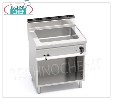 TECHNOCHEF - Bain-marie électrique professionnel sur meuble ouvert, Capacité 2 x GN 1/1, Mod.E7BM8M BAIN-MARIE ÉLECTRIQUE sur ARMOIRE OUVERTE, Ligne BERTOS, MACROS 700, Série CONSTANT, avec cuve pour 2 bacs GN 1/1 (non inclus), V.230/1, Kw.2,4, Poids 46 Kg, dim.mm .800x700x900h