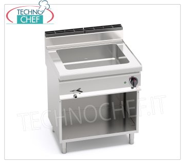 TECHNOCHEF - Bain-Marie Électrique Professionnel sur Meuble Ouvert, Capacité 2 x GN 1/1, Mod.E7BM8M BAIN MARIE ÉLECTRIQUE sur ARMOIRE OUVERTE, BERTOS, Ligne MACROS 700, Série CONSTANT, avec cuve pour 2 bacs GN 1/1 (exclus), V.230/1, Kw.2,4, Poids 46 Kg, dim.mm.800x700x900h