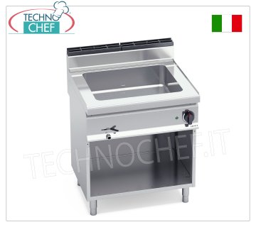 TECHNOCHEF - Bain-Marie Électrique Professionnel sur Meuble Ouvert, Capacité 2 x GN 1/1, Mod.E7BM8M BAIN MARIE ÉLECTRIQUE sur ARMOIRE OUVERTE, BERTOS, Ligne MACROS 700, Série CONSTANT, avec cuve pour 2 bacs GN 1/1 (exclus), V.230/1, Kw.2,4, Poids 46 Kg, dim.mm.800x700x900h