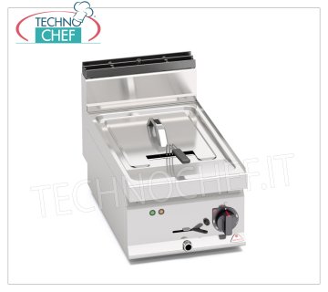TECHNOCHEF - FRITEUSE ÉLECTRIQUE DE COMPTOIR, 1 RÉSERVOIR DE 10 L, Mod.E7F10-4B FRITEUSE ÉLECTRIQUE DE COMPTOIR, BERTOS, Ligne MACROS 700, Série TURBO, 1 RÉSERVOIR de 10 lt, V.400/3+N, Kw.6,00, Poids 22 Kg, dim.mm.400x700x290h