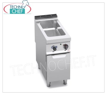 TECHNOCHEF - Bain-Marie Électrique Professionnel sur Meuble Ouvert, Cap.1xGN 1/1+1xGN 1/3, Mod.E9BM4M BAIN MARIE ÉLECTRIQUE sur ARMOIRE OUVERTE, BERTOS, Ligne MAXIMA 900, Série CONSTANT, avec cuve pour 1 bac GN 1/1 + 1 bac GN 1/3 (exclus), V.230/1, Kw.1.5, Poids 33 Kg, dim.mm.400x900x900h