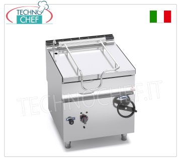 Technochef - Sauteuse électrique, basculement manuel, capacité 80 litres, Mod.E9BR8/I Sauteuse électrique basculante, BERTOS, ligne MAXIMA 900, série MAXI-80, avec cuve en acier inoxydable de 80 litres, basculement manuel, V.400/3+N, Kw.9,6, Poids 147 Kg, dim.mm.800x900x900h