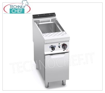 TECHNOCHEF - CUISEUR DE PÂTES ÉLECTRIQUE 1 40 lt. sur Mobile, Mod.E9CP40 CUISEUR DE PÂTES ÉLECTRIQUE sur MOBILE, BERTO'S, 1 x 40 lt, V.400/3+N, Kw.10,00, Poids 54 Kg, dim.mm.400x900x900h
