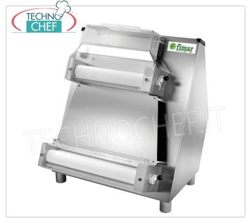 FIMAR - Laminoir à pizza en acier inoxydable avec deux paires de rouleaux parallèles de 420 mm