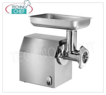 Fimar - Hachoir à viande professionnel en acier inoxydable, CARENATO, TIPO 12, Mod.12 / C Hachoir professionnel Type 12, hachoir à viande en ACIER INOXYDABLE PRODUCTION HORAIRE 160 kg / h, V 230/1, Kw 0,75, poids 22 kg, dimensions en mm 440x270x450h