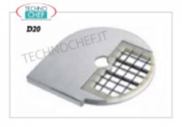 Coupe-légumes avec grille à droite pour cubes 20x20 mm