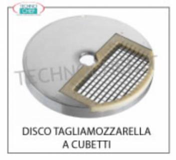 Disque de broyeur de légumes pour Mozzarella en cubes 8x8x5h mm