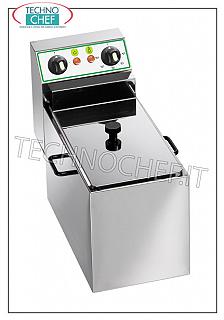 FIMAR - Technochef, Friteuse électrique sur plan, 1 cuve de 4 litres, Mod.FR4 FRITEUSE ÉLECTRIQUE DE COMPTOIR, 1 cuve amovible de 4 litres, V.230/1, 2,5 kw, dimensions mm. 175x440x310h