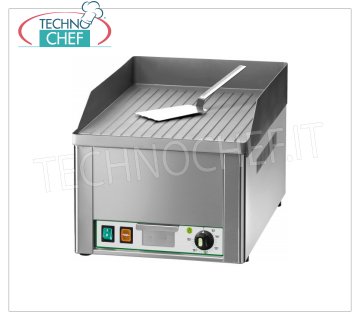 FIMAR - Fry Top électrique de comptoir professionnel, plaque nervurée, modèle FRY1R TABLE ÉLECTRIQUE FRY TOP, 1 MODULE avec PLAQUE EN ACIER SABLÉ, CONTRÔLE THERMOSTATIQUE de 50 ° à 300 ° C, V 230/1, Kw 3,00, dimensions extérieures. millimètre 335x570x300h