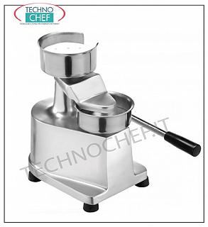 FIMAR - Technochef, Hamburger manuel, Ø 130 mm, Mod.HF-130 Hamburger manuel de 130 mm de diamètre en aluminium et acier inoxydable, dim. mm. 330x250x300h