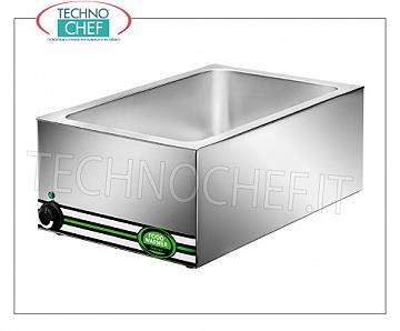 plat / Chafing Chafing Bagnomaria compteur électrique, capacité 1 GN 1/1 (mm 530x325x150h), température réglable de + 30 ° à + 90 ° C, V.230 / 1, Kw.1,2, dim.mm.570x370x220h