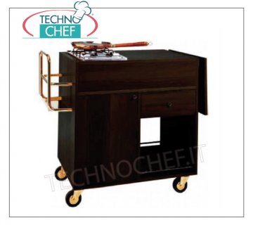 Forcar - CHARIOT FLAMBE' couleur CARBONE, 1 brûleur, mod. CF1200W