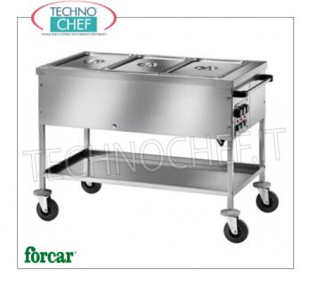 FORCAR - Technochef, Chariot chaud au bain-marie, Mod.CT1758TD