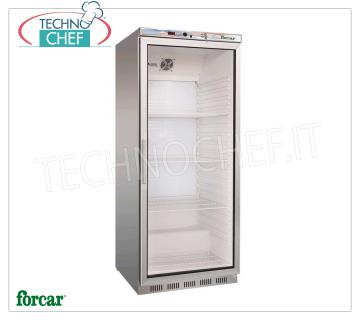 Technochef - Vitrine RÉFRIGÉRATEUR pour BOISSONS, 1 Porte, Statique, Temp.+2°/+8°C, lt.570, Classe B, Mod.ER600GSS