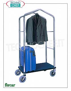 Forcar - CHARIOT À BAGAGES / VALISES avec CINTRE, art. PV4056