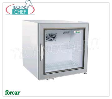 Forcar - Vitrine réfrigérée pour boissons, 1 porte, capacité 68 bouteilles, statique, température +2°C +8°C, classe B, modèle G-SC50G