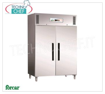 Forcar - Armoire Congélateur-Congélateur 2 Portes, lt.1173, Ventilée, Temp.-18°/-22°C, Classe D, mod.G-ECV1200BT Congélateur-Congélateur Armoire 2 portes, Professionnel, structure en acier inoxydable, lt.1173, Temp.-18°/-22°C, ÉCOLOGIQUE en Classe D, Gaz R290, Ventilé, Gastronorm 2/1, V.230/1, Kw .0,8, Poids 180 Kg, dim.mm.1340x810x2000h