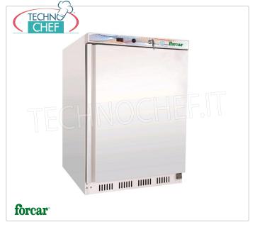 Forcar - Armoire congélateur-congélateur, lt.120, STATIQUE avec DESSUS D'ÉVAPORATION FIXES, Temp.-18°/-22°C, Classe A, mod.G-EF200 Armoire Congélateur-Congélateur 1 Porte, STATIQUE avec DESSUS DE GRILLE D'ÉVAPORATION FIXE, Professionnel, lt.120, Temp -18°/-22°C, ÉCOLOGIQUE en CLASSE A, GAZ R600A, V. 230/1, Kw 0,105, Poids 45 Kg , dimensions mm 600x585x855h