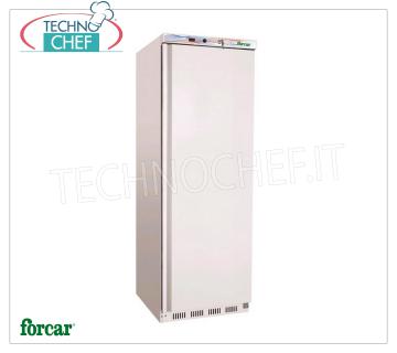 Forcar - Armoire Congélateur-Congélateur, lt.340, Statique avec DESSUS GRILLÉS À ÉVAPORATION FIXE, Temp.-18°/-22°C, Classe B, mod.G-EF400 Armoire Congélateur-Congélateur, STATIQUE avec DESSUS D'ÉVAPORATION FIXES, Professionnel, 1 Porte, lt.340, Temp.-18°/-22° C, ÉCOLOGIQUE en CLASSE B, GAZ R600a, V. 230/1, Kw 0,15 , Poids 74 Kg, dim.mm.600x585x1855h